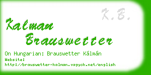 kalman brauswetter business card